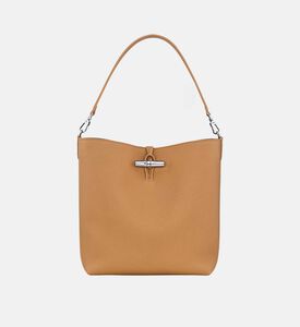 Longchamp Le Roseau Leather Hobo Bag, Brown, Packshot View