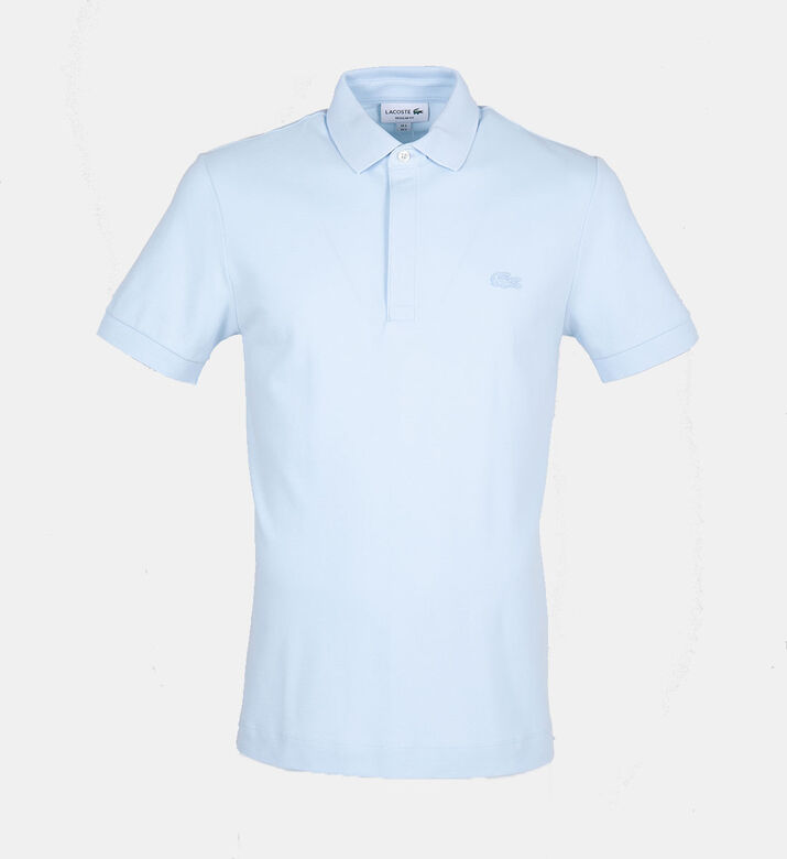 Cotton Ribbed-collar Polo Shirt