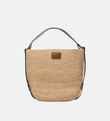 Bayia Raffia Bucket Bag