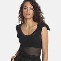 Mesh Shoulder Pads Tank Top