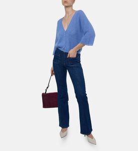 Ba and Sh Dark-wash Denim High-waisted Flared Jeans, Model View