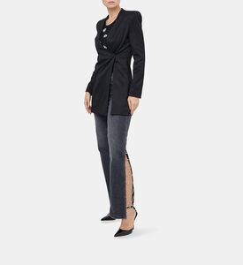 Lucien Curved V-neck Fitted Blazer Lucien Curved V-neck Fitted Blazer