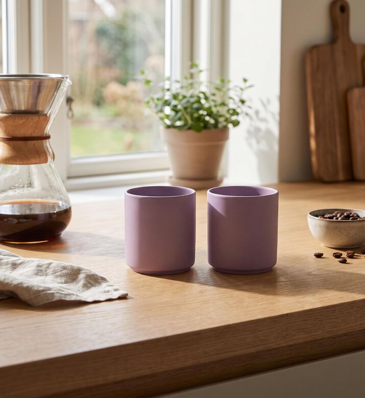 Design Letters Favourite Cups 2-piece Set, Purple, Packshot View