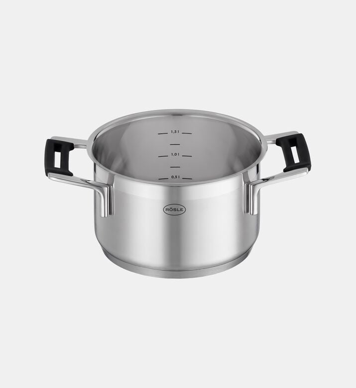 Roesle High Casserole, Silver, 16cm, Packshot View Roesle High Casserole, Silver, 16cm, Packshot View