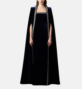 Crystal Embroidered Flared Dress