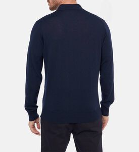 Corneliani Knit Long-sleeve Regular-fit Polo Shirt, Navy, 58, Model View