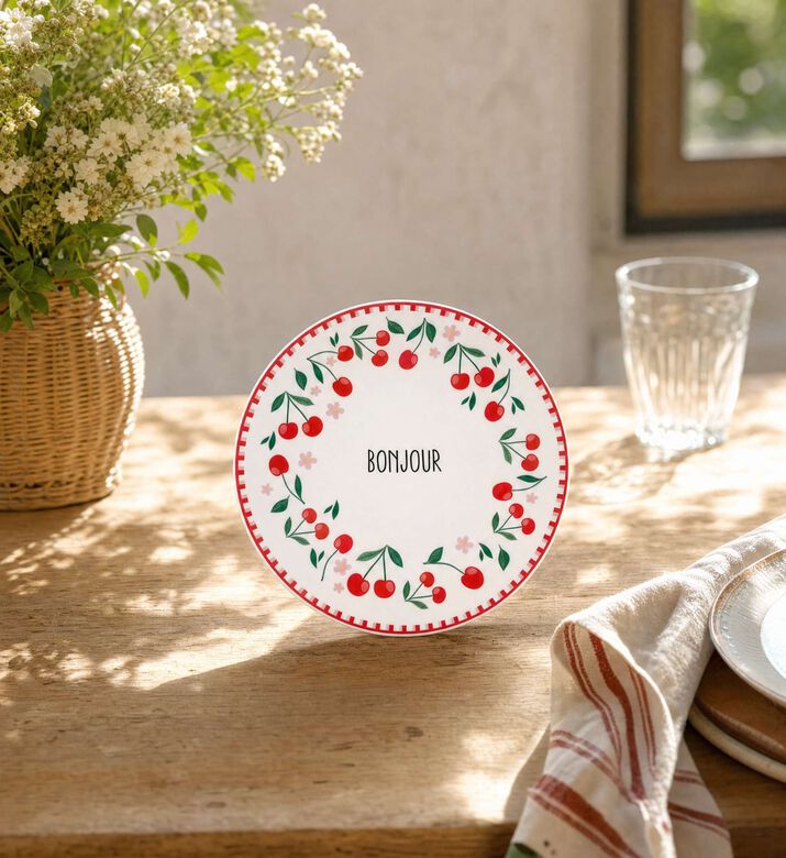 Easy Life Cherries 2-piece Side Plate Set, Model View