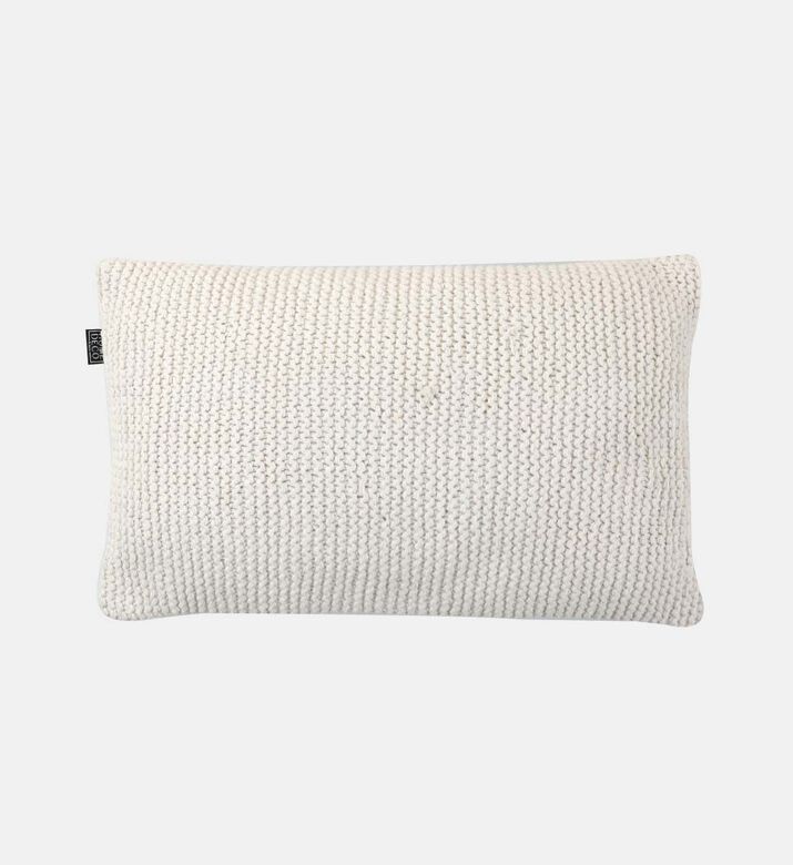 Home Deco and More Florence Waffle Knit Cushion, Beige, 35x50x35-cm, Packshot View