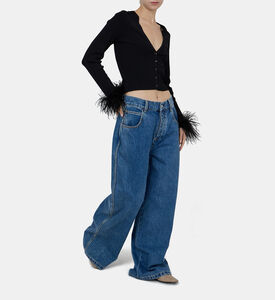 بنطال جينز من لوكاس بأرجل واسعة