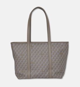 Maya.M All-over Monogram Medium Zip Tote Bag, Greige, Packshot View
