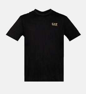 EA7 Logo Printed Cotton T-shirt, Packshot View