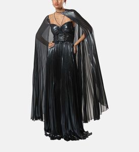 Metallic Cape Maxi Gown Metallic Cape Maxi Gown