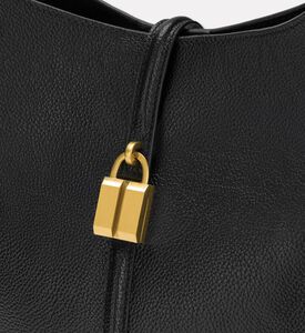 Demellier Grain Leather Hobo Bag, Black, Packshot View