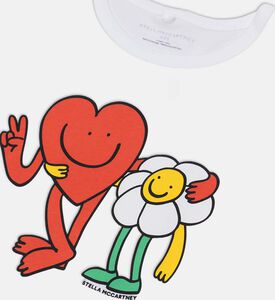 Heart Smiling Flower Printed T-shirt