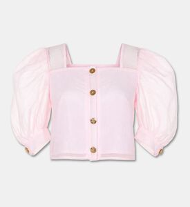 Poca and Poca Sheer Puff Sleeve Crop Top, Packshot View