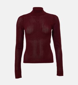 Alice and Olivia Knit High Neck Long-sleeve Top, Packshot View