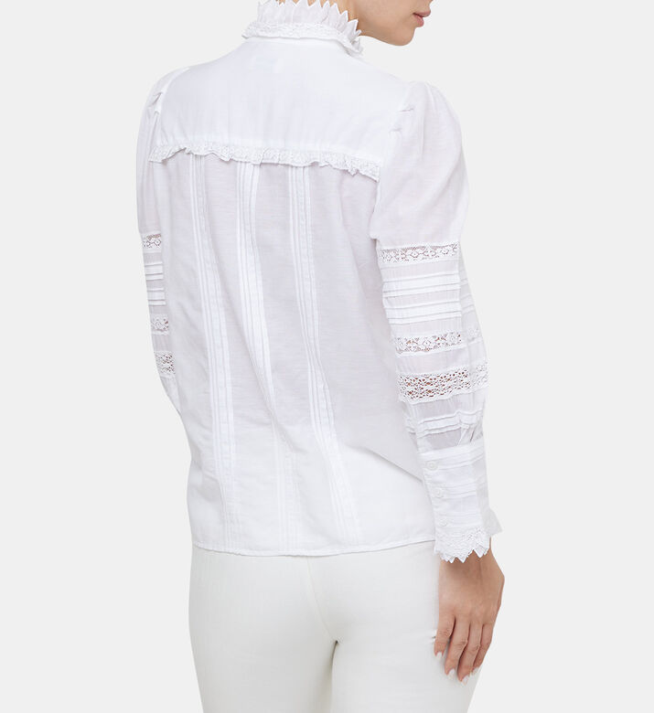Trevy Cotton Puffy Sleeves Blouse