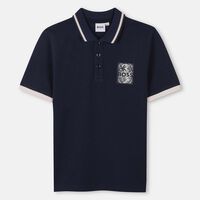 Tropical Print Patch Polo Shirt