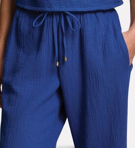 Ralph Lauren Cropped Top Wide-leg Cover-up Set, Blue, L, Model View