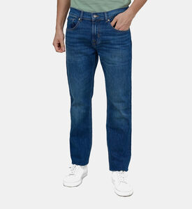 بنطال جينز دنيم بقصة مستقيمة