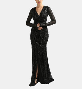 Sequined High-neck Maxi Gown Sequined High-neck Maxi Gown