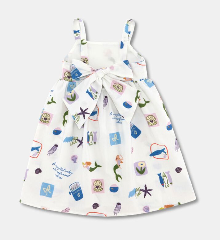 My Little Thieves Cotton-linen Printed Strappy Dress, Packshot View