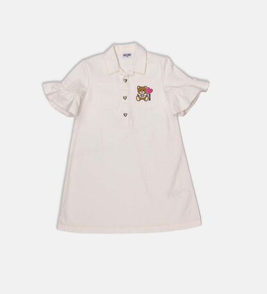 Teddy Bear Flared Sleeves Polo Dress