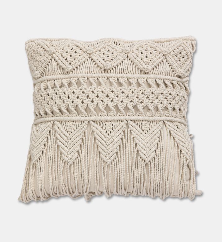 Home Deco and More Pufa Natural Cotton Cushion, Packshot View