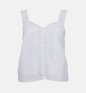Zadig et Voltaire Sleeveless Lace Trim Top, Packshot View