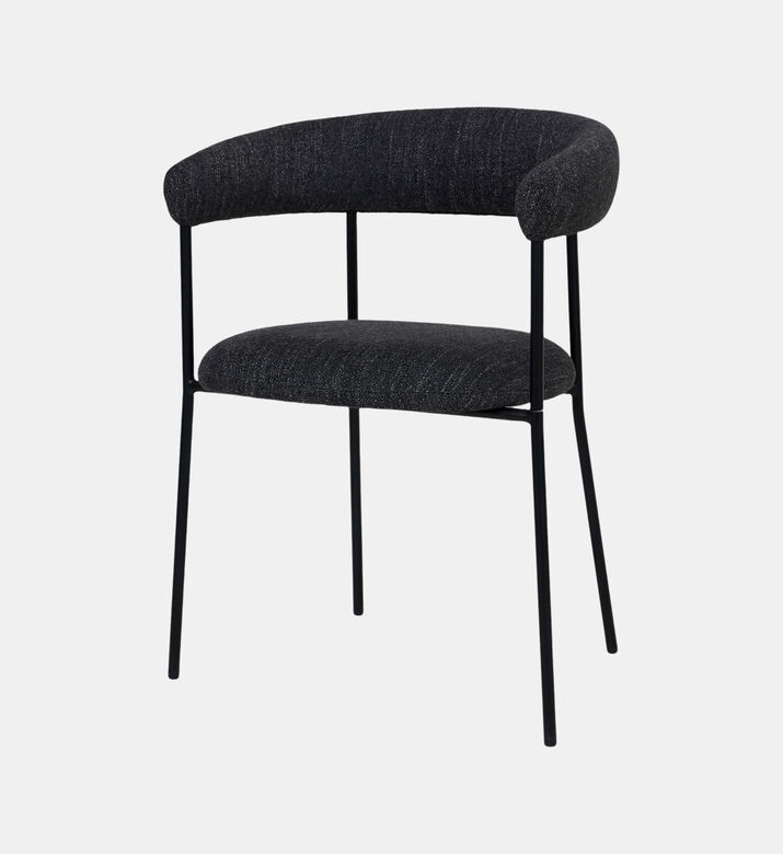 Dan Form Plenti Boucle Fabric Dining Chair, Anthracite, Packshot View