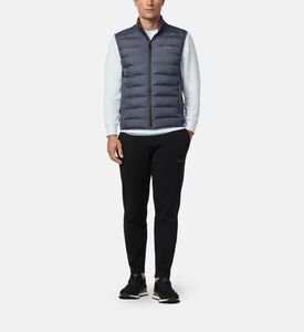 سترة منفوخة بدون أكمام وسحاب أمامي كامل