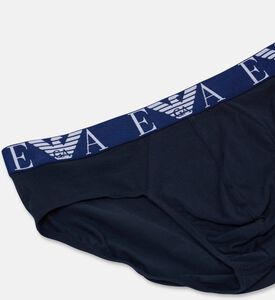 Emporio Armani Eva Waistband 3-piece Briefs Set, Blue, Xxl, Packshot View