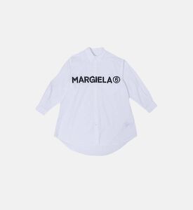 فستان على شكل قميص بوبلين على شكل حرف A