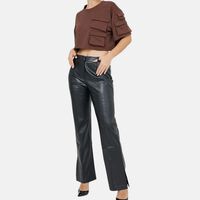 High-rise Vegan Leather Pants