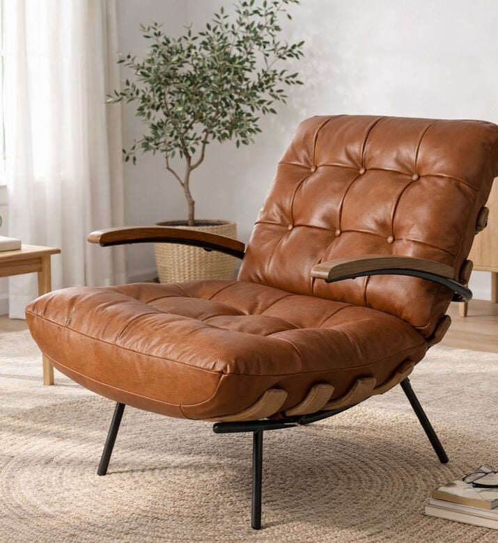 Home Deco and More Kensington Leather Armchair, Packshot View