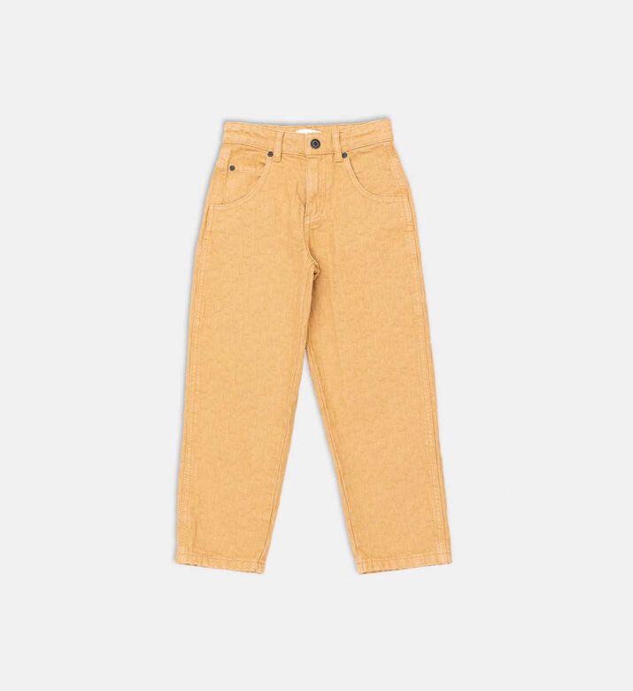Jumbled Logo Jacquard Cotton Twill Pants