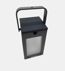 Les Jardins Tink Aluminum Solar Lantern, Grey, Packshot View