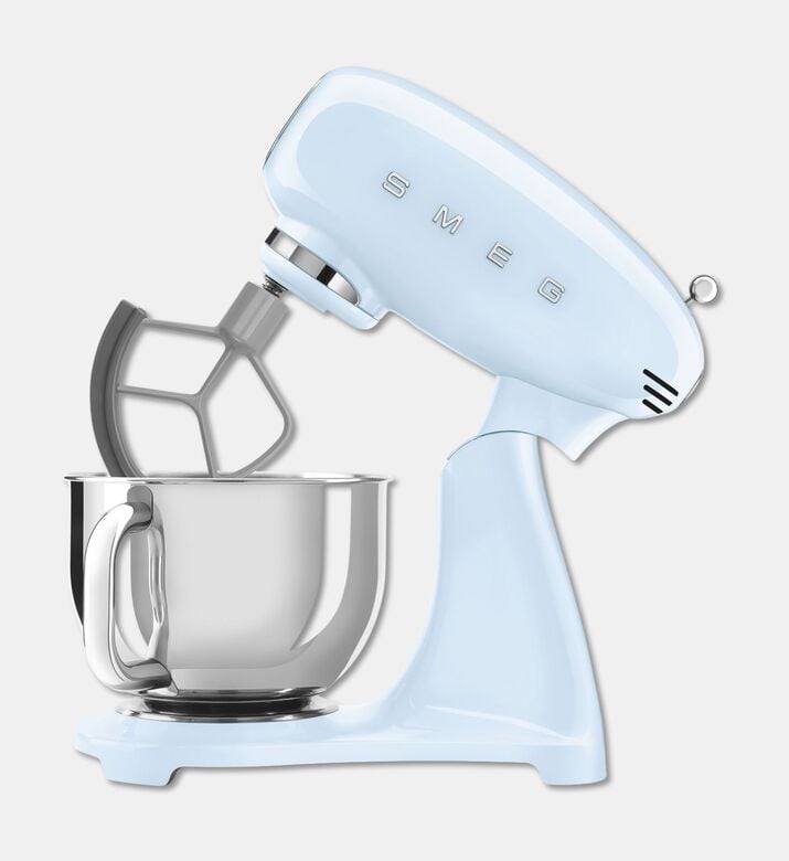 Smeg Side Handle Stand Mixer, Blue, Packshot View