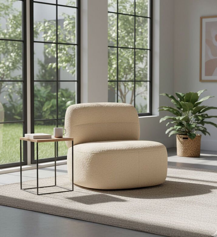 Home Deco and More Mush Round Seat Lounge Chair, Packshot View Home Deco and More Mush Round Seat Lounge Chair, Packshot View
