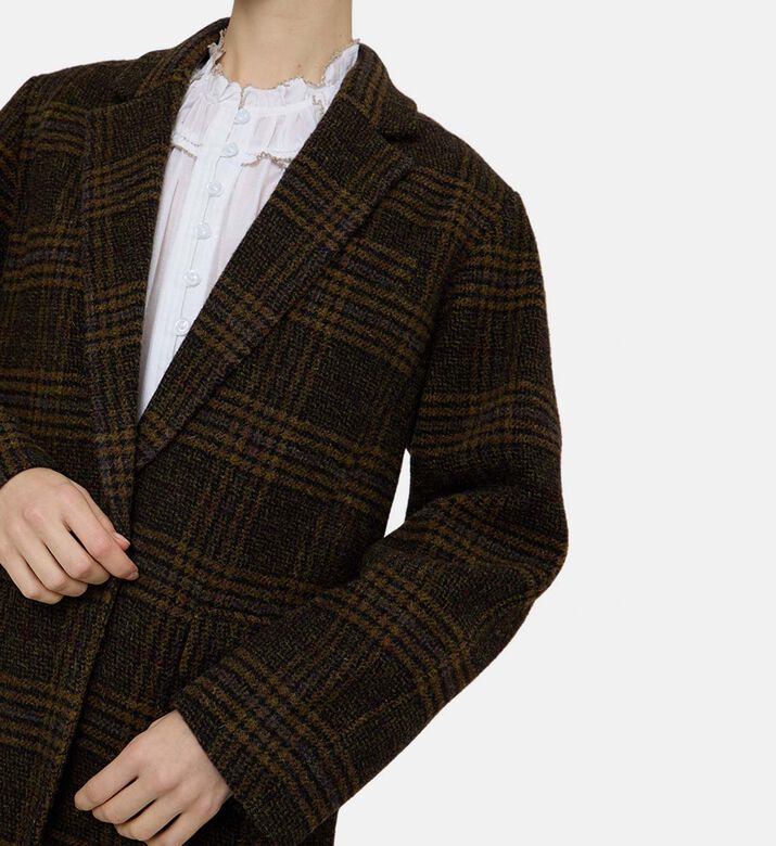 Checkered Single-breasted Blazer