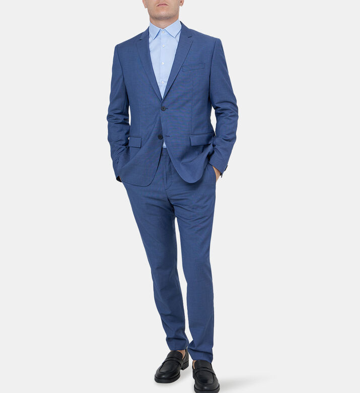 Single Breasted Wool Suit Blazer
