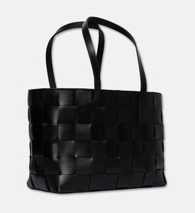 Dragon Diffusion Japan Handwoven Leather Tote Bag, Black, Packshot View