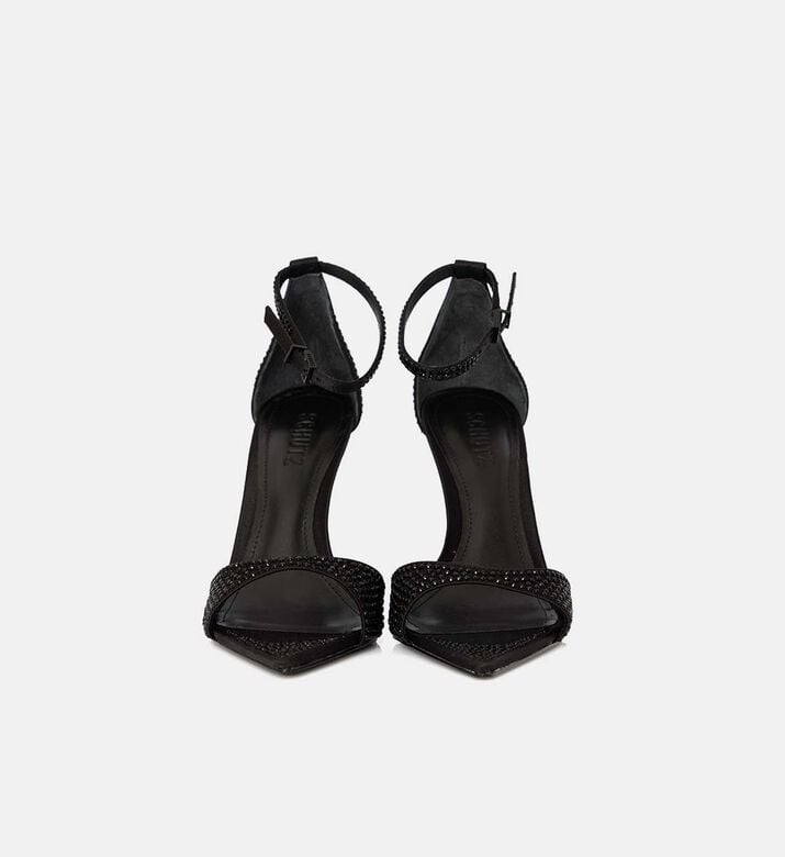Rhinestone Embellished Stiletto Sandals