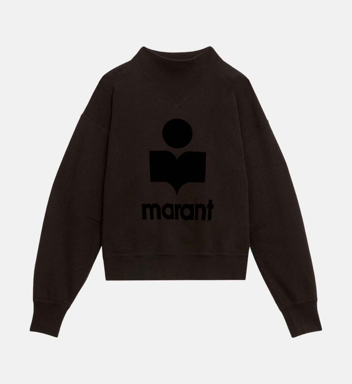 Moby Stand-up Collar Logo Sweatshirt