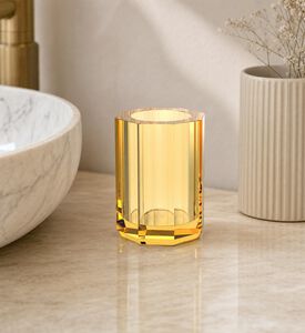 Decor Walther Kristall Crystal Clear Tumbler, Gold, Model View