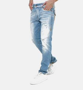 Cotton Stitched 5-pockets Denim Pants Cotton Stitched 5-pockets Denim Pants