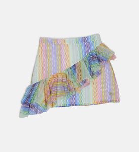 تنورة مكشكشة ملونة