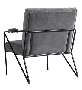 Oppy Iron Velvet Arm Chair