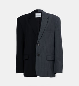 بليزر طويل الأكمام بلونين