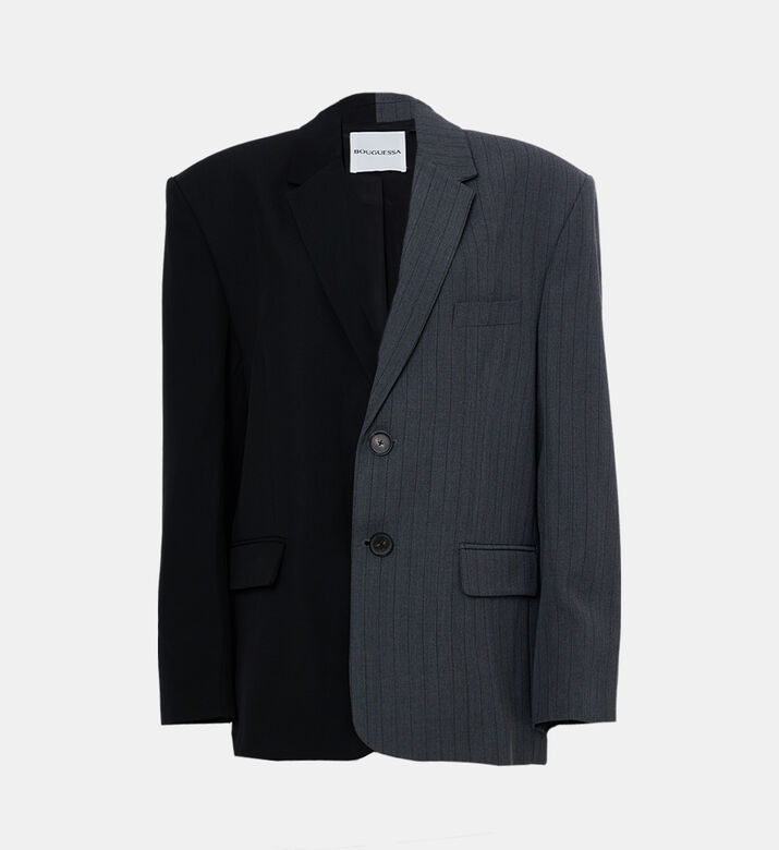 بليزر طويل الأكمام بلونين